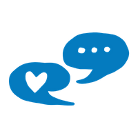 Blue talking therapy icon