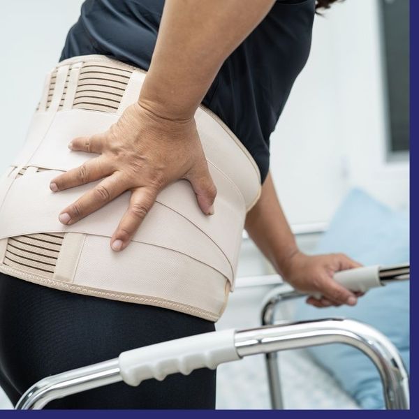 person with a back injury