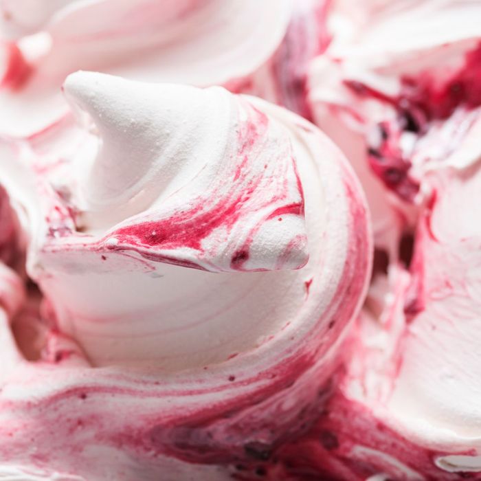 Pink-colored gelato. 