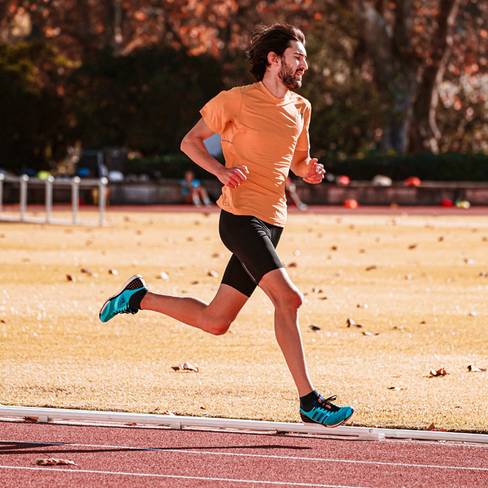 A man running on a track