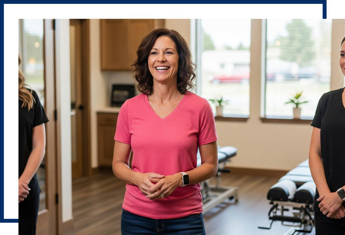 A happy, confident patient at the Infinite Chiropractic clinic in Centralia, WA, sharing her positive testimonial after successful stem cell therapy treatment. A happy, confident patient at the Infinite Chiropractic clinic in Centralia, WA, sharing her positive testimonial after successful stem cell therapy treatment.