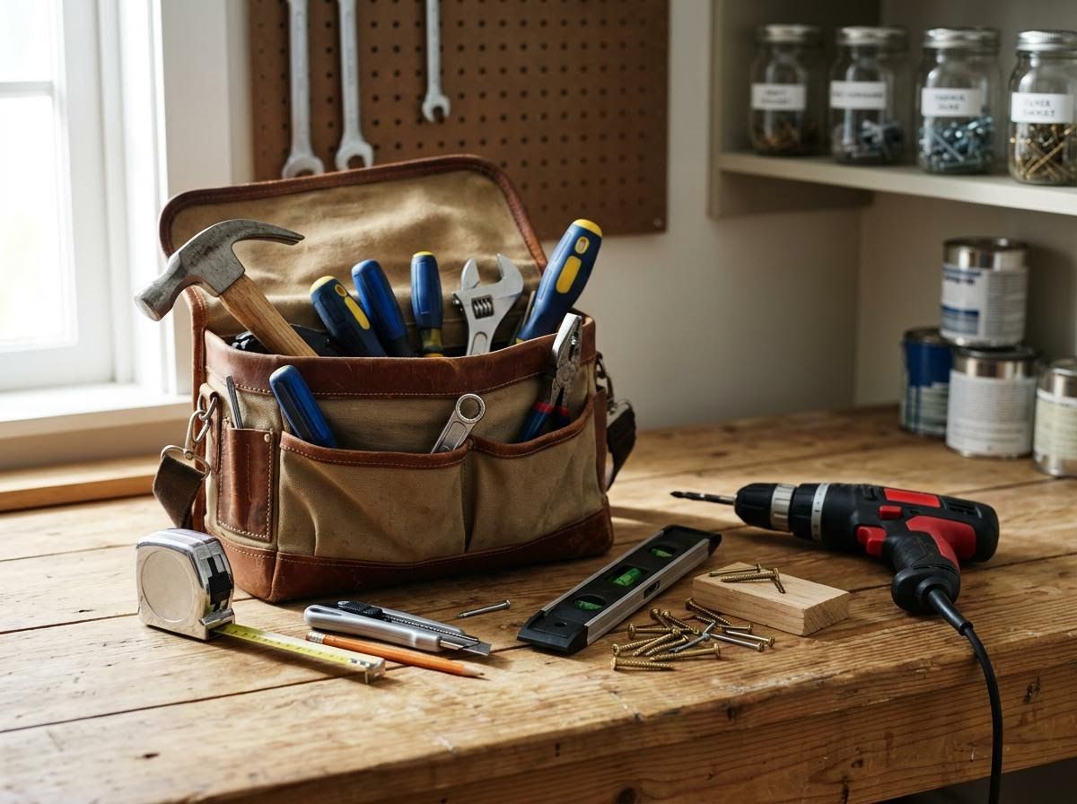 Bag of tools for a handyman