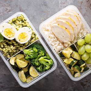 meal prepped healthy foods