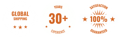 Global Shipping, 30+ Years Experience, 100% Satisfaction Guaranteed