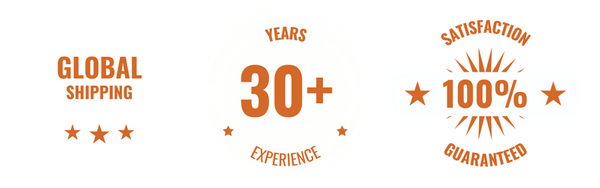 Global Shipping, 30+ Years Experience, 100% Satisfaction Guaranteed
