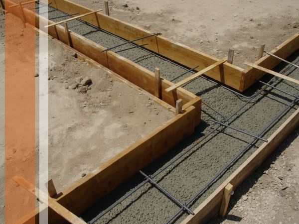 Concrete filling concrete forms