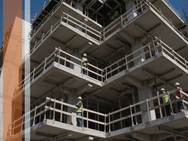 Scaffolding of construction project