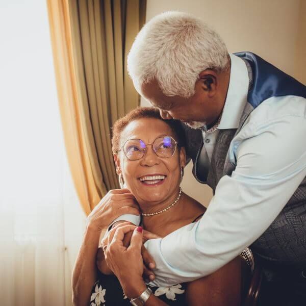 happy elderly couple