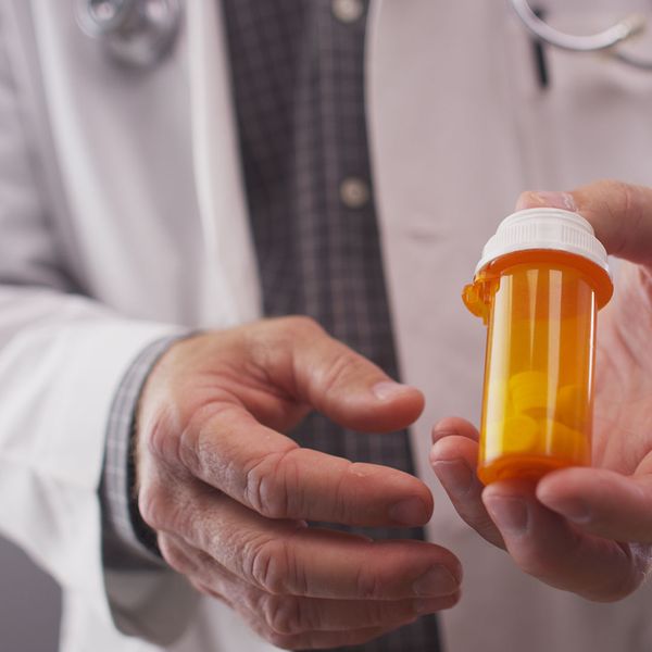Image of a doctor with a generic medication