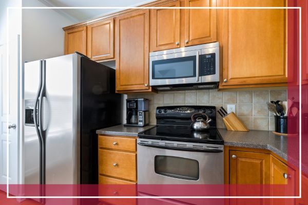 fridge with appliances