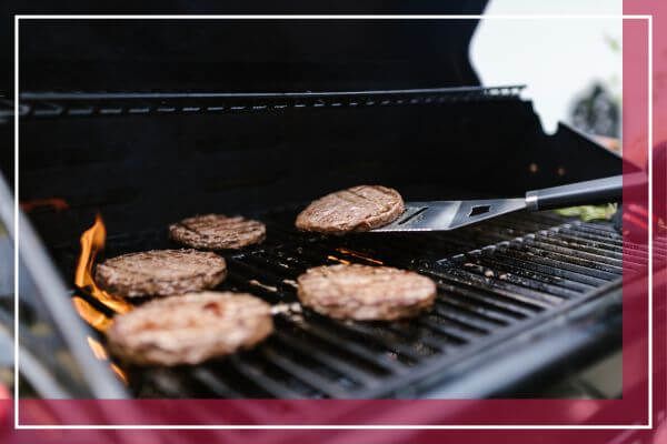 burgers being grilled burgers being grilled