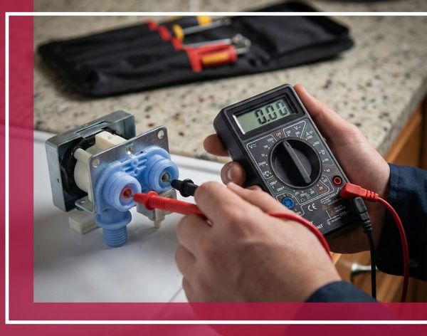 a technician using a volt-ohm meter to check the continuity of an electrical component