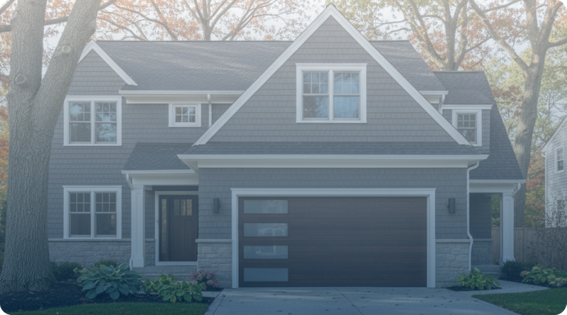 modern residential garage door replacement