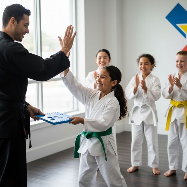 happy kids at martial arts studio