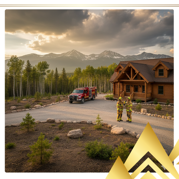 Fire Fighters in front of home