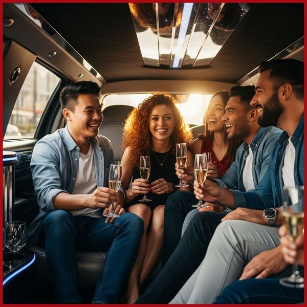Group of friends enjoying a limo ride. blog 2.jpg