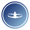 gymnast jumping split icon
