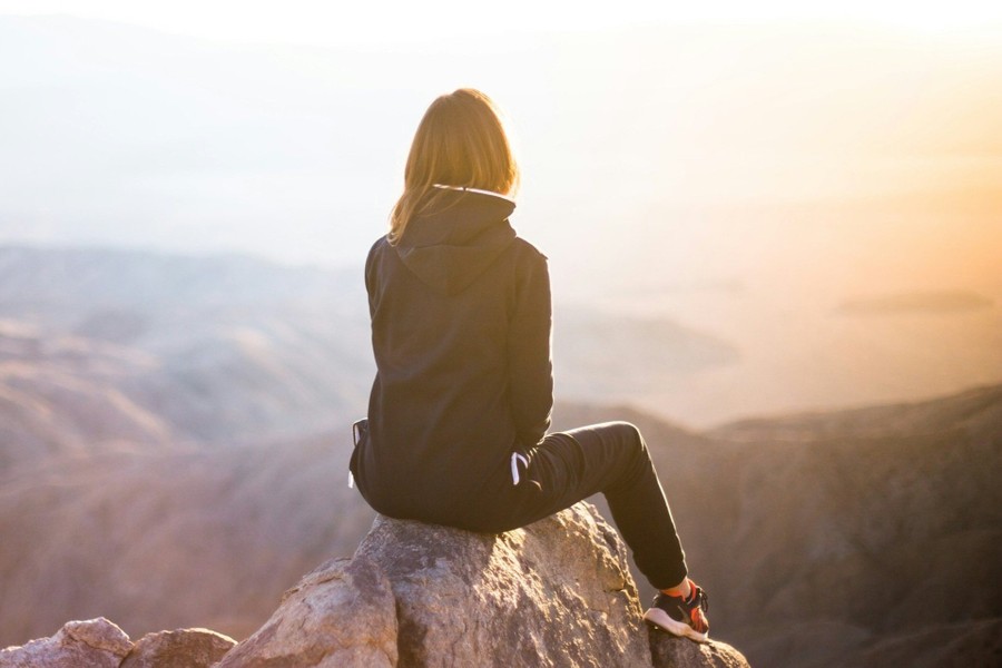 woman on a hike woman on a hike