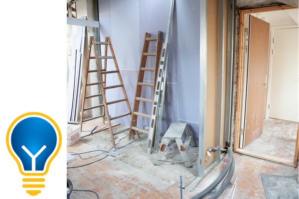 interior of a house under construction