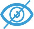 an eye icon with a slash through it an eye icon with a slash through it