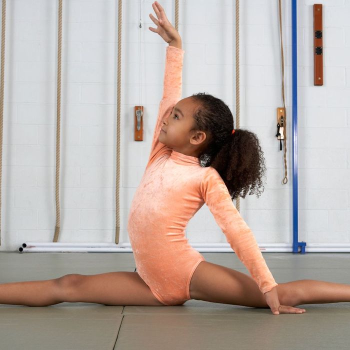 Child doing gymnastics