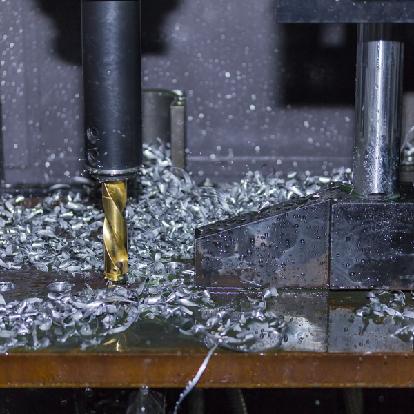 Drilling into metal