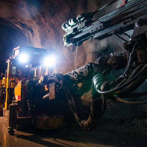 A horizontal drilling machine underground