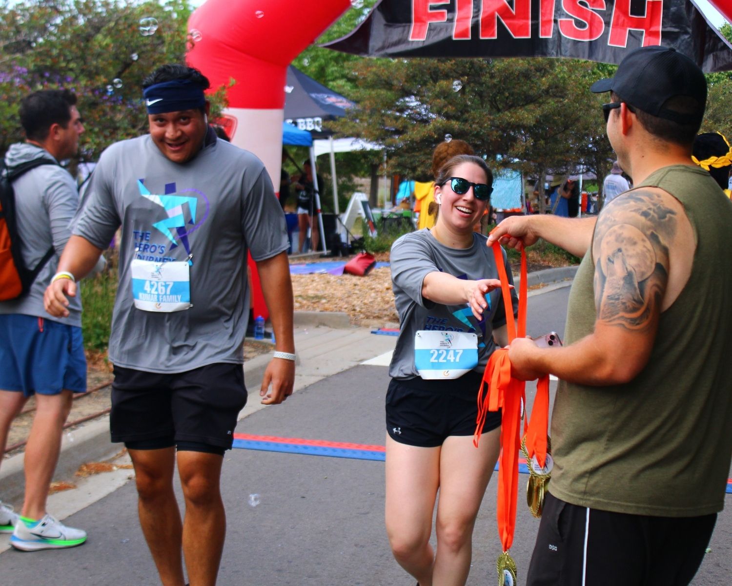Runners at the start of the Hero's Journey 5K