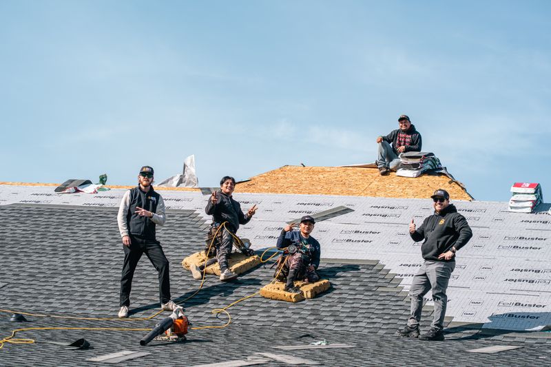 Onyx crew on a roof