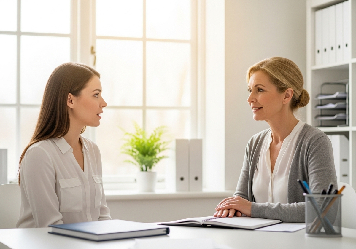 Two women in a business meeting