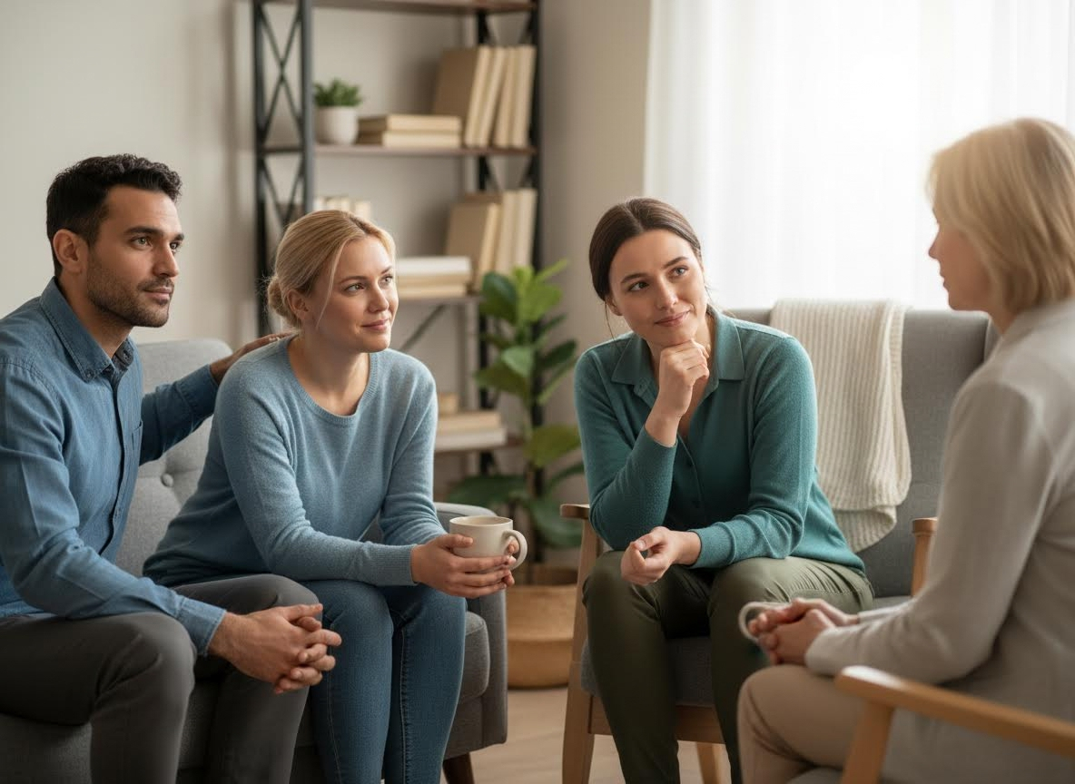 Diverse Group Participating in a Counseling Session