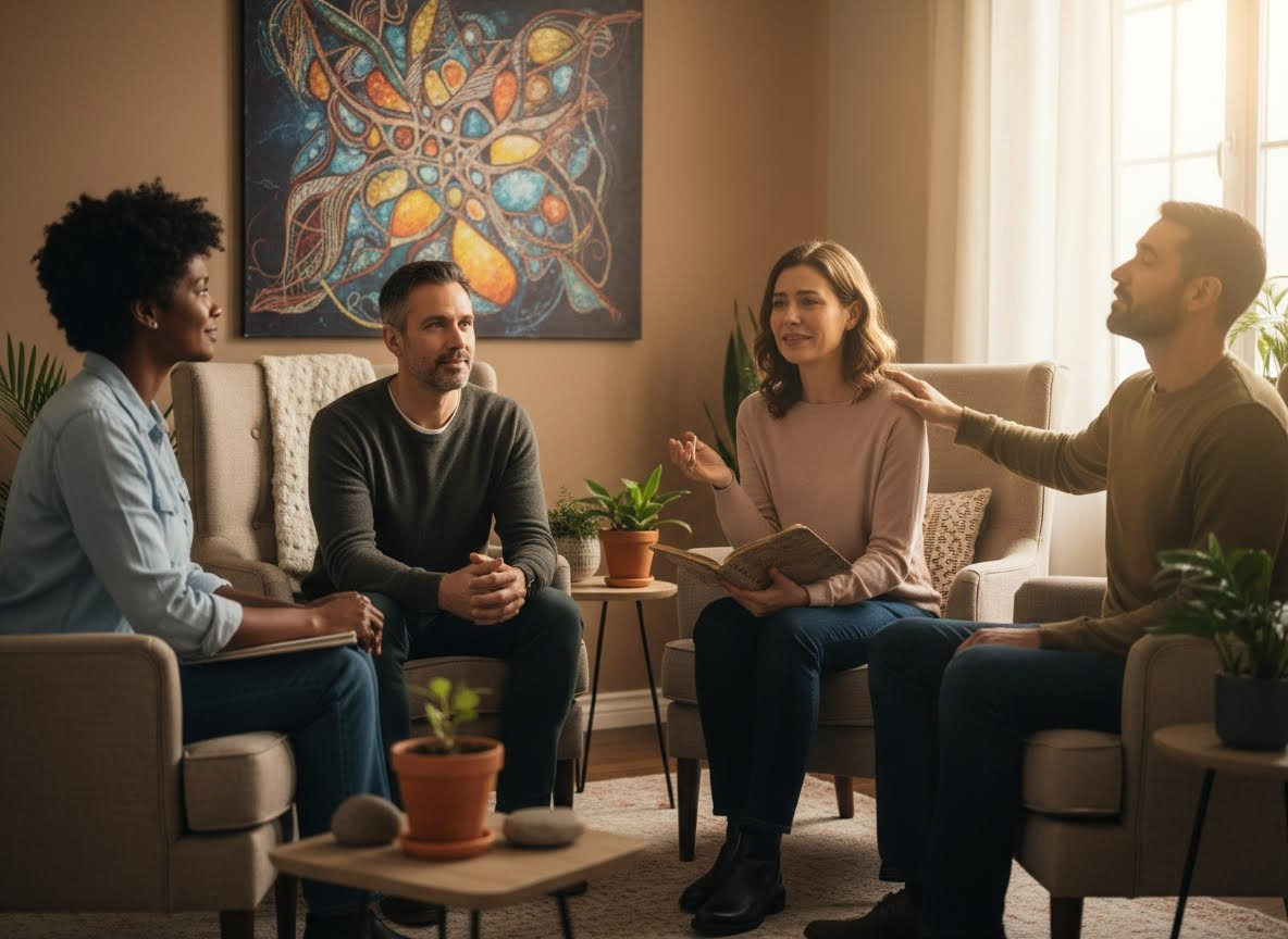 Diverse Group Therapy Session