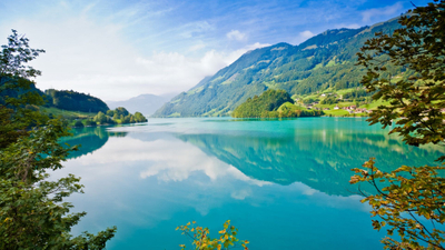 lake and mountain view