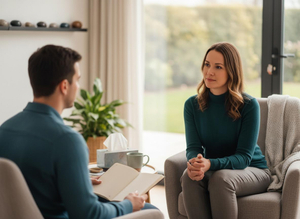 Woman attending a counseling session
