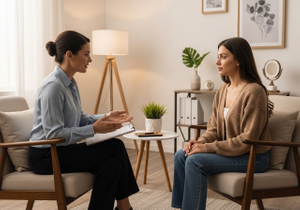 Woman in therapy session