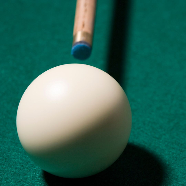 hitting the cue ball