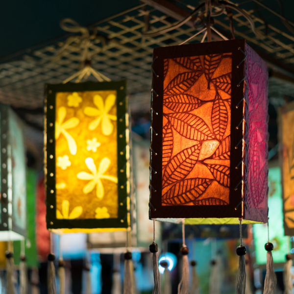 lanterns made by local artist