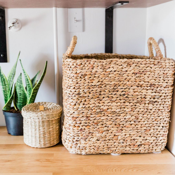 Stylish wicker basket