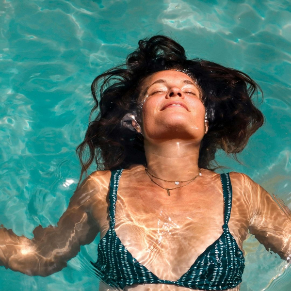 woman in a pool woman in a pool