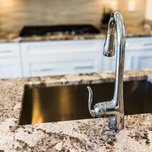 stainless steel sink granite countertop
