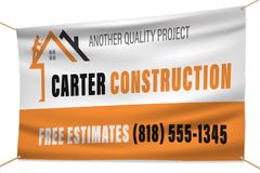 Carter Construction vinyl banner