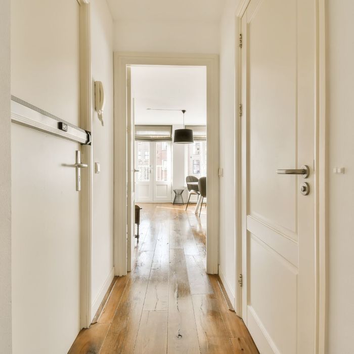 hallway with wood floor