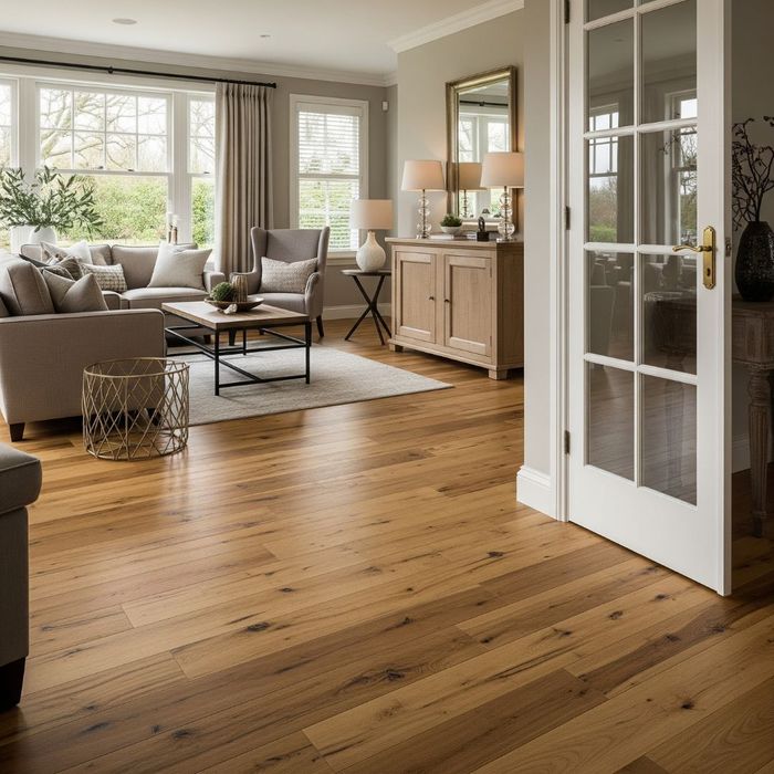 Inviting home interior with beautiful real wood flooring Inviting home interior with beautiful real wood flooring