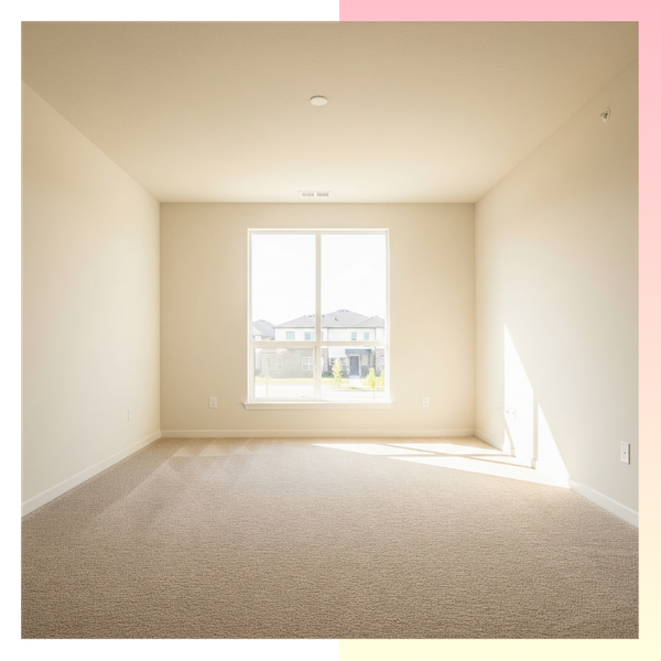 An empty, sunlit room with clean carpets, prepared for move-in or move-out cleaning services by Sparkclean. Aurora, CO2.png