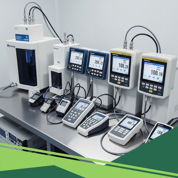 lineup of mercury vapor analyzers, monitors, and detectors