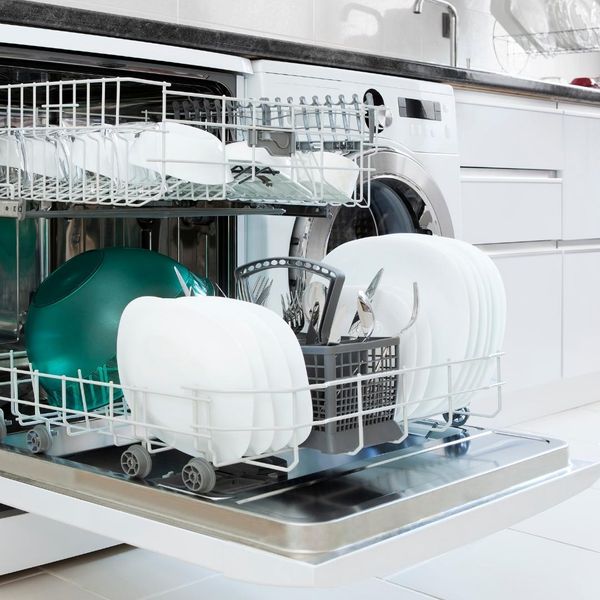 Dishwasher with dishes in it