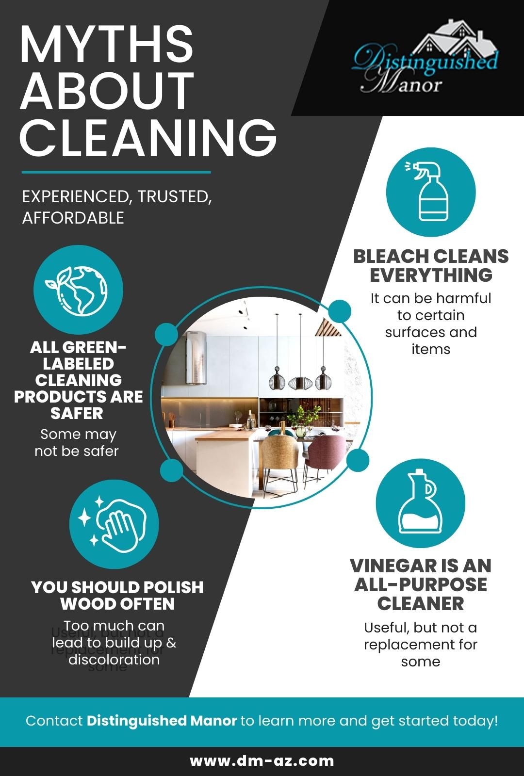 Myths about cleaning infographic