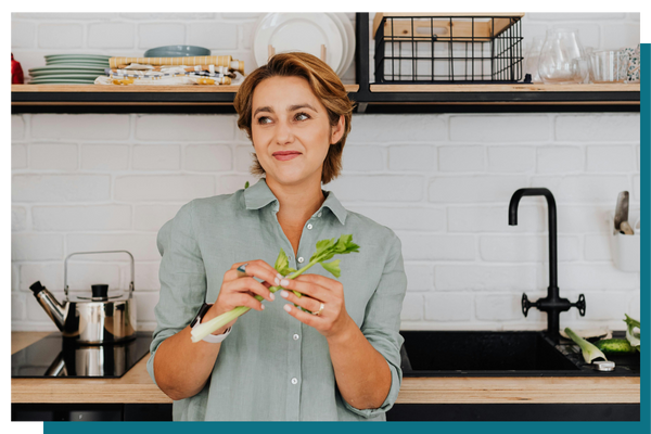 woman cooking a healthy meal