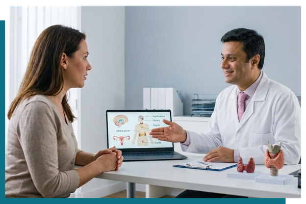 patient talking with Dr. Rupakula 