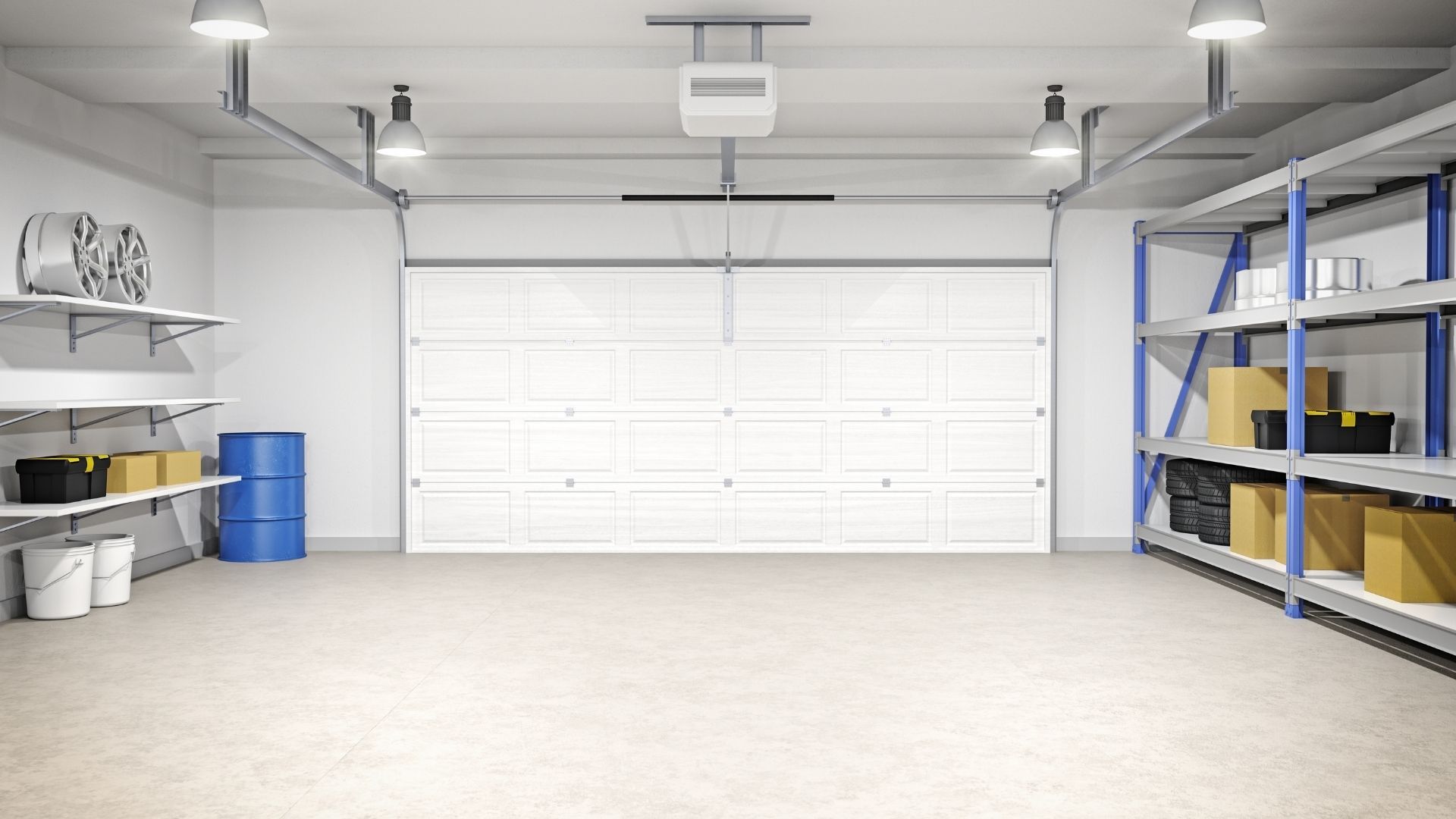 a functioning garage door